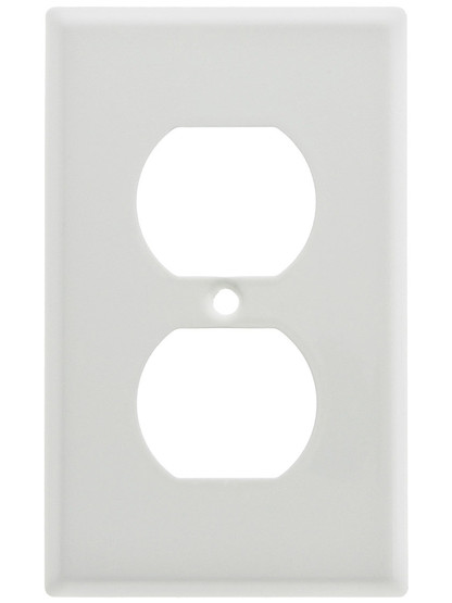Classic Single Duplex Cover Plate In Pressed Brass or Steel